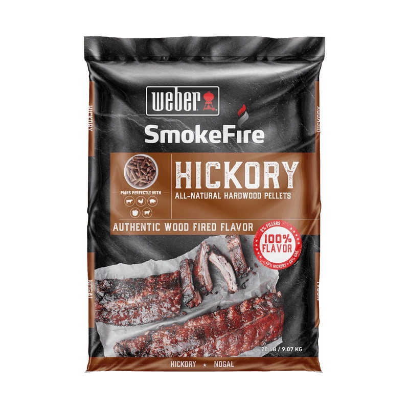 Weber Hickory All-Natural Hardwood Pellets Fuels 3 Weber Hickory All-Natural Hardwood Pellets Fuels