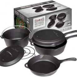 Camp Chef 6-Piece Seasoned Cast Iron Cookware Set