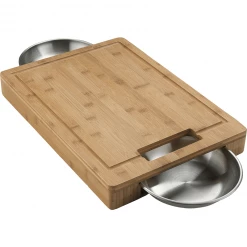 Napoleon BBQ Napoleon Pro Cutting Board With Stainless Steel Bowls Cookware