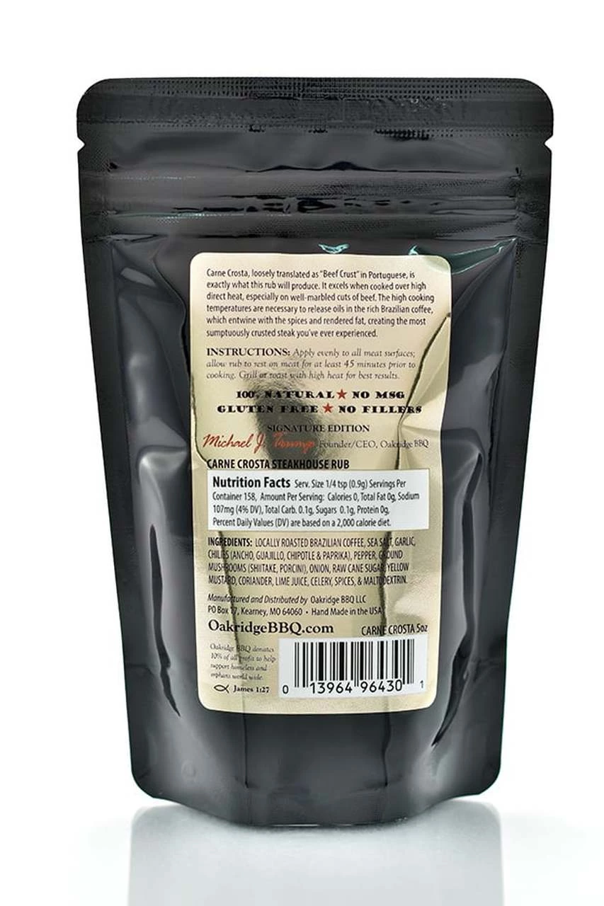 Oakridge BBQ Carne Crosta Steakhouse Rub 4 Oakridge BBQ Carne Crosta Steakhouse Rub