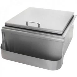 Pacific Coast Manufacturing (PCM) Ice Storage PCM 260 Series 18" Slide-In Ice Bin Cooler W/ Speed Rail & Condiment Holder