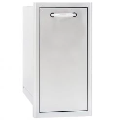 Blaze 13" Narrow Roll-Out Stainless Steel Trash Bin Outdoor Kitchen