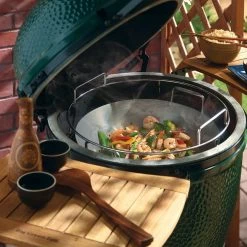 Big Green Egg Carbon Steel Grill Wok W/ Bamboo Spatula