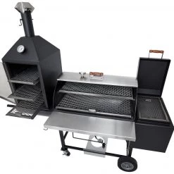 Pitts And Spitts Ultimate Smoker Pit W/ Upright Smoker Offset