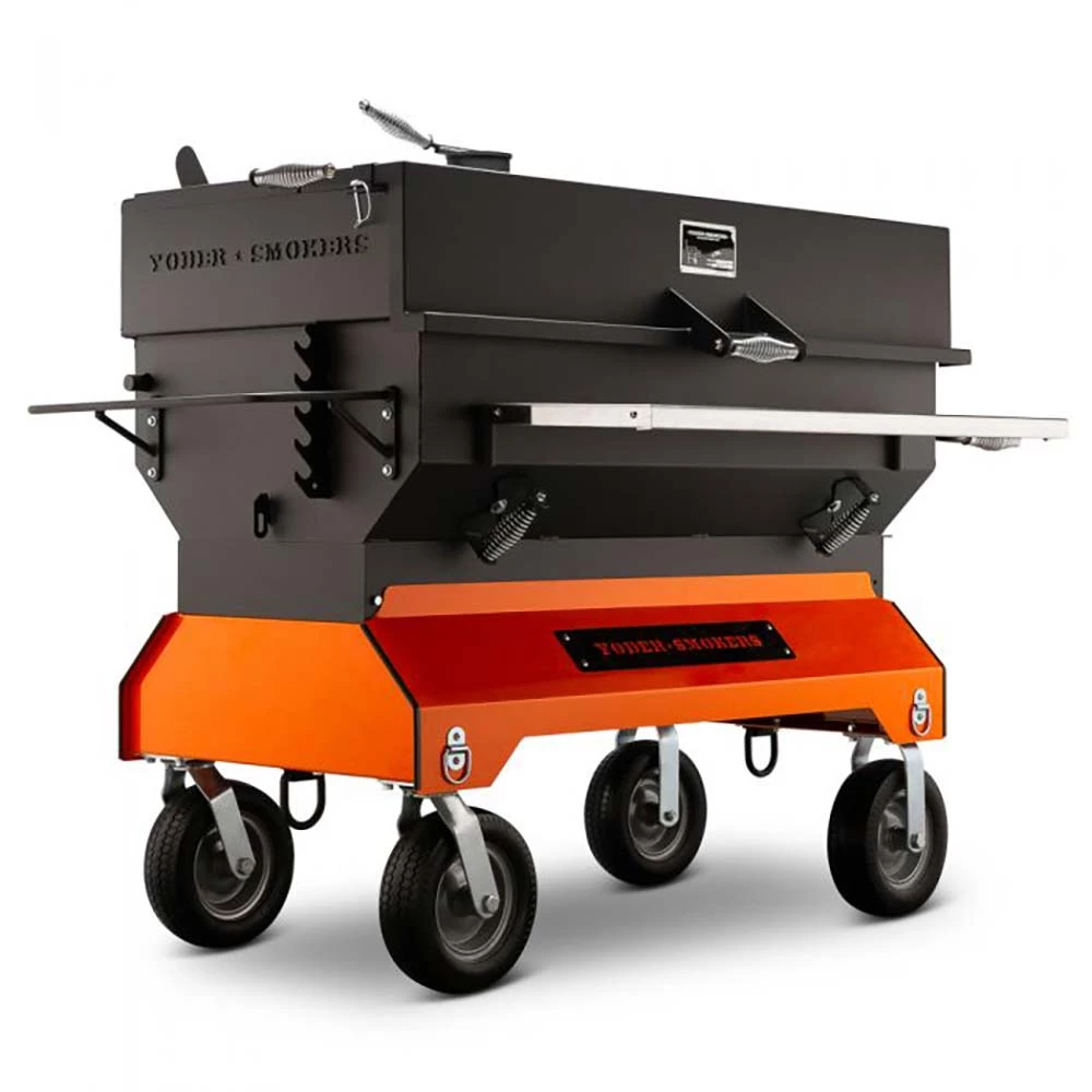 Charcoal Yoder Smokers 24x48 Competition Cart Flat Top 3 Charcoal Yoder Smokers 24x48 Competition Cart Flat Top