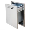 Outdoor Kitchen Delta Heat 18" Roll-Out Stainless Steel Trash Bin