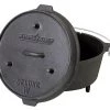 Camp Chef Seasoned Cast Iron Deluxe Dutch Oven Cookware