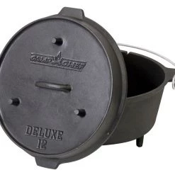 Camp Chef Seasoned Cast Iron Deluxe Dutch Oven Cookware