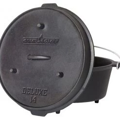 Camp Chef Seasoned Cast Iron Deluxe Dutch Oven Cookware