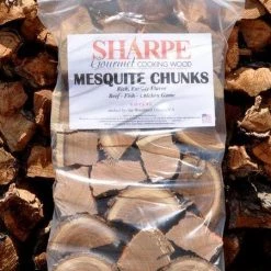 The Woodshed Mesquite Chunks - Sharpe Gourmet Cooking Wood Bag (.45 Cu Ft)