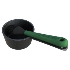 Big Green Egg Cast Iron Sauce Pot W/ Basting Brush Cast Iron Cookware