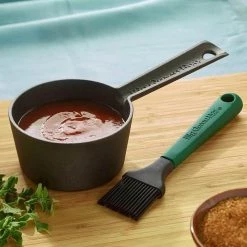 Big Green Egg Cast Iron Sauce Pot W/ Basting Brush Cast Iron Cookware