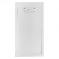 Pacific Coast Manufacturing (PCM) PCM 260 Series 13" Stainless Steel Narrow Roll-Out Trash Bin