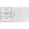 Pacific Coast Manufacturing (PCM) PCM 260 Series 39" Stainless Steel Reversible Access Door & Triple Drawer Combo