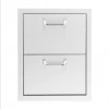 Pacific Coast Manufacturing (PCM) PCM 260 Series 16" Stainless Steel Double Access Drawer Access Doors