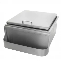 Pacific Coast Manufacturing (PCM) Ice Storage PCM 260 Series 25" Slide-In Ice Bin Cooler With Speed Rail & Condiment Holder