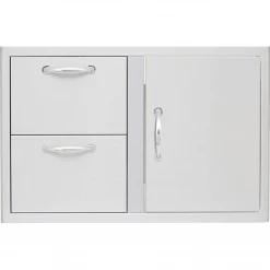 Blaze 32" Access Door & Stainless Steel Double Drawer Combo Door I Drawer Combos