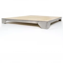 Blaze 14 3/4" Ceramic Pizza Stone With Stainless Steel Tray