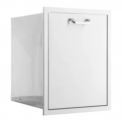 Pacific Coast Manufacturing (PCM) PCM 260 Series 20" Stainless Steel Roll-Out Double Trash & Recycling Bin