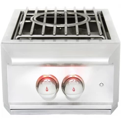 Outdoor Kitchen Blaze Professional LUX Built-In Gas High Performance Power Burner W/ Wok Ring & Stainless Steel Lid