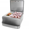 Pacific Coast Manufacturing (PCM) Ice Storage PCM 260 Series 25" Slide-In Ice Bin Cooler With Speed Rail & Condiment Holder