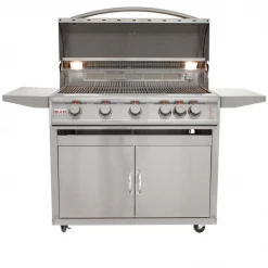 Blaze Premium LTE 40" 5-Burner Freestanding Gas Grill With Rear Infrared Burner & Grill Lights